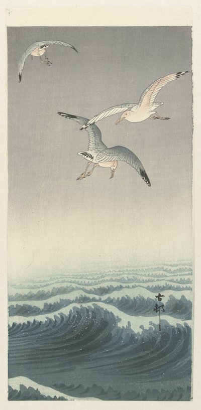 üç martı by Ohara Koson