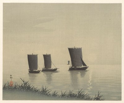 Balıkçı teknesi by Ohara Koson