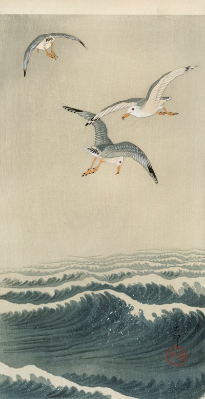 denizde martılar by Ohara Koson