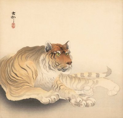 Kaplan, 20. yüzyıl (Japon baskısı) by Ohara Koson