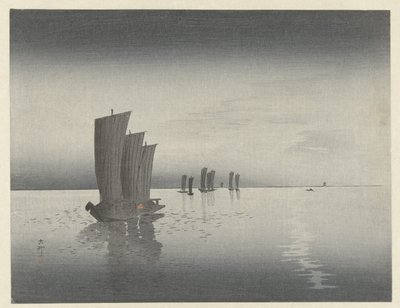 balıkçı teknesi by Ohara Koson
