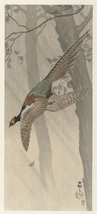 uçan sülün by Ohara Koson