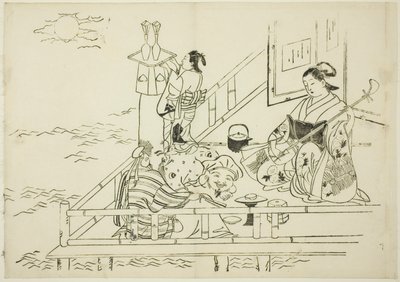 Fahişe eğlenceli Daikoku ve Fukurokuju, no. 12 baskılık bir seriden 10 by Okumura Masanobu