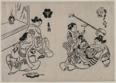 Bir Müşteri ile Üç Nezaket by Okumura Masanobu