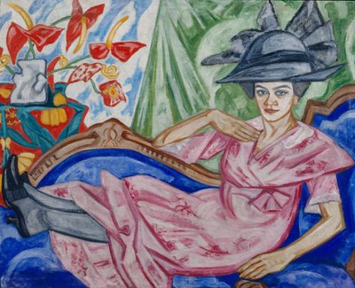 Sanatçı Kız Kardeşinin Portresi, 1912 by Olga Rozanova