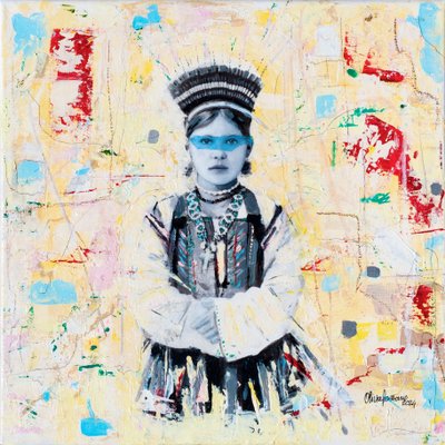 Bimba russa, 2024 (tuval üzerine karışık teknik) by Olivia Gozzano