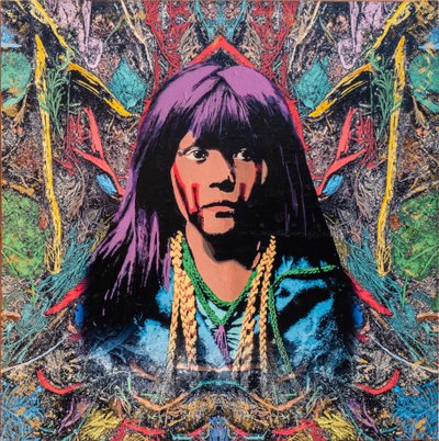 Navajo, 2022 (tuval üzerine karışık teknik) by Olivia Gozzano