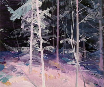 Forêt-noire 1 ,2017 (tuval üzerine akrilik) by Olivier Morel