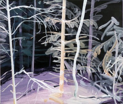 Forêt-noire 3 ,2017 (tuval üzerine akrilik) by Olivier Morel