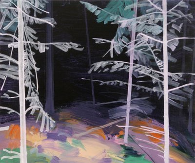 Forêt-noire 5 ,2017 (tuval üzerine akrilik) by Olivier Morel