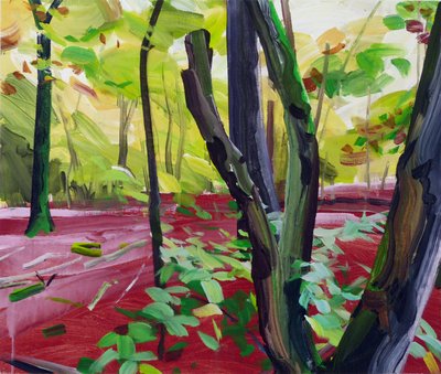 Forêt 16 ,2017 (tuval üzerine akrilik) by Olivier Morel
