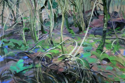 Forêt 1 ,2014 (tuval üzerine akrilik) by Olivier Morel