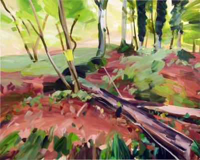 Forêt 25 ,2017 (tuval üzerine akrilik) by Olivier Morel