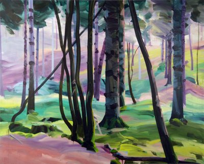 Forêt 28 ,2017 (tuval üzerine akrilik) by Olivier Morel