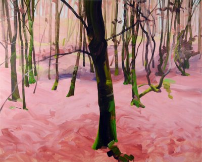 Forêt 29 ,2017 (tuval üzerine akrilik) by Olivier Morel