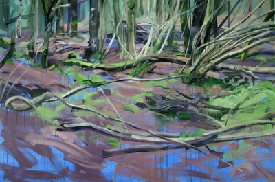 Forêt 2 ,2014 (tuval üzerine akrilik) by Olivier Morel