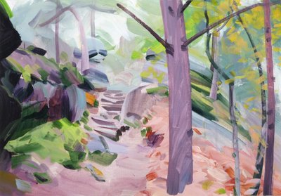 Forêt 33 ,2018 (tuval üzerine akrilik) by Olivier Morel