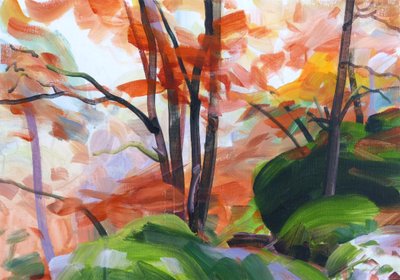 Forêt 34 ,2018 (tuval üzerine akrilik) by Olivier Morel