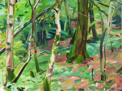 Forêt 6 ,2015 (tuval üzerine akrilik) by Olivier Morel