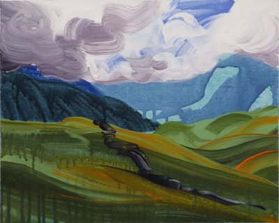 Leukerbad 26, 2014 (tuval üzerine akrilik) by Olivier Morel