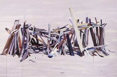 Maison02, 2015 (tuval üzerine akrilik) by Olivier Morel