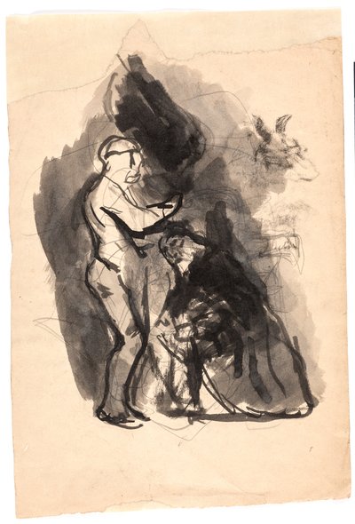 "Dædalus ve Ikaros" için çalışma by Oluf Hartmann