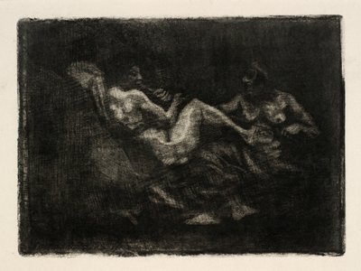 İki cadı bir süpürge için kavga ediyor by Oluf Hartmann