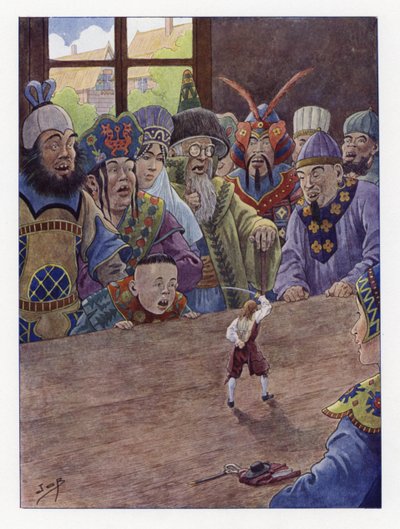 Gullivers Seyahatleri için İllüstrasyon by Onfray de Breville Job