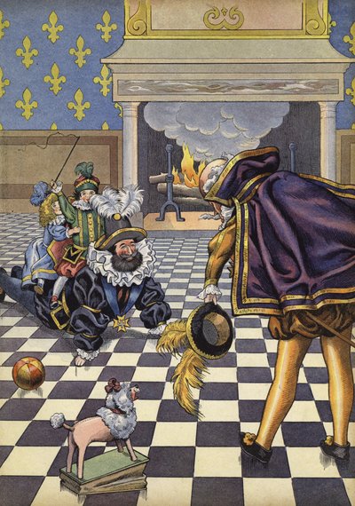 Fransa Kralı IV. Henry çocuklarla oynuyor. by Onfray de Breville Job
