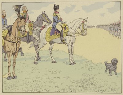 Napolyon, Tilsit Antlaşmalarını imzaladıktan sonra Fransız Ordusunu gözden geçiriyor, 7 Temmuz 1807 by Onfray de Breville Job