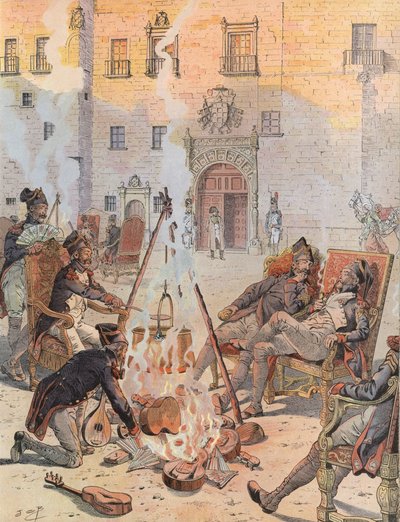 Napolyon, askerlerinden bazılarının Burgos
