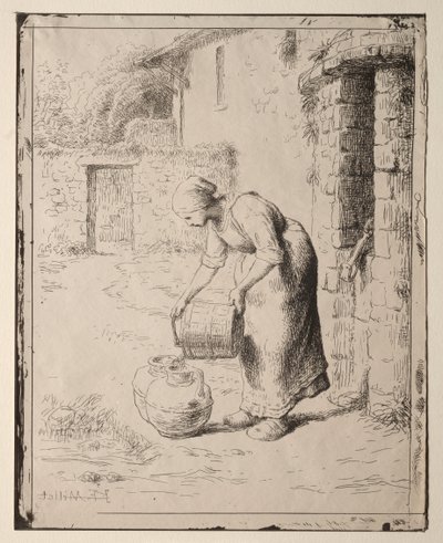 Kova Boşaltan Kadın by Orazio Borgianni