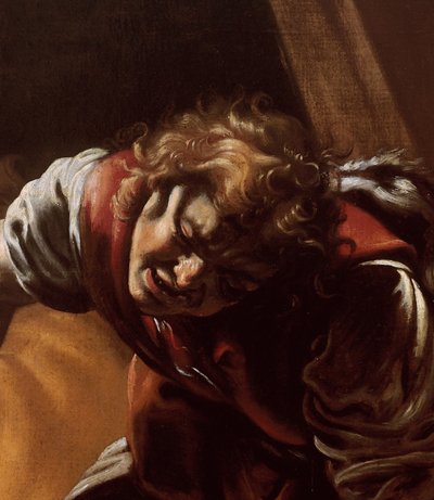 David ve Goliath'tan David'in Detayı by Orazio Borgianni