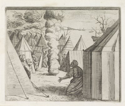 Tanrı, Raphael'in Loggia'sındaki Duman Tablolarından Bir Sütunda Musa'ya Görünüyor (seri başlığı) by Orazio Borgianni