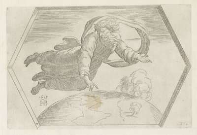 Raphael'in Loggia'sında Cennet ve Dünya Tablolarının Yaratılışı (seri başlığı) by Orazio Borgianni