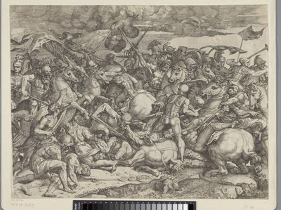Milvian Köprüsü Savaşı by Orazio Farinati (attributed to)