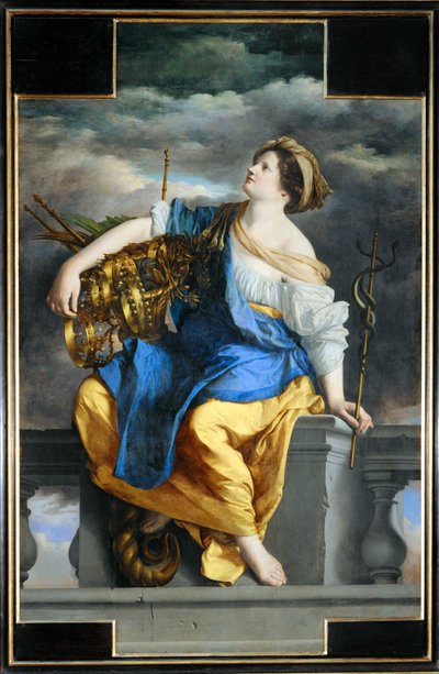 Halkın Mutluluğu Tehlikeye Karşı Zafer Kazanır (tuval üzerine resim) by Orazio Gentileschi