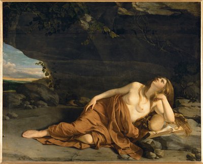 Tövbe Eden Magdalalı Meryem (tuval üzerine resim) by Orazio Gentileschi
