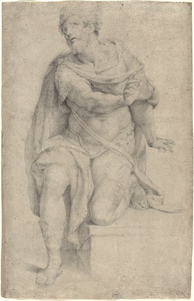 Diz çökmüş bir azizin incelenmesi by Orazio Samacchini