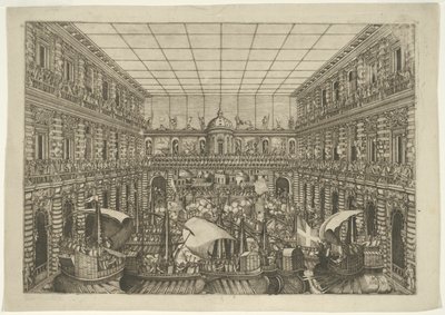 Palazzo Pitti Avlusunda Naumachia by Orazio Scarabelli