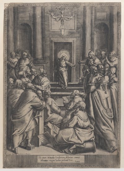 Tapınakta Mesih Tartışması, 1568-77., 1568-77. by Orazio de Sanctis