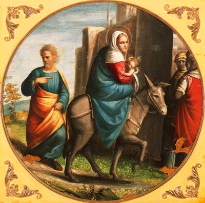 Mısır uçuşundan dönüş by Ortolano (c.1488 c.1525)