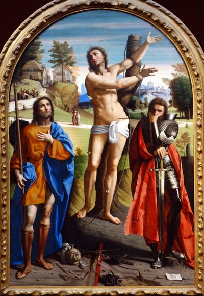 Aziz Sebastian, Roch ve Demetrius by Ortolano
