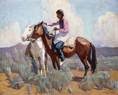 at sırtında hint by Oscar Edward Berninghaus