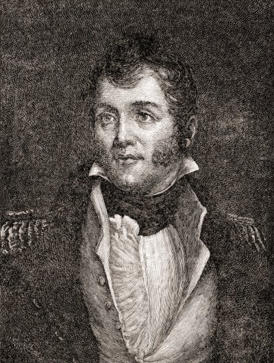 United States Navy Commodore Oliver Hazard Perry, from The History of Our Country, published 1905 (wood engraving) by Oscar Edward Grosch