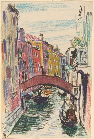 Kanal, Venedik by Oscar F. Bluemner