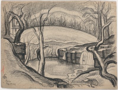 Soho (düz) by Oscar F. Bluemner