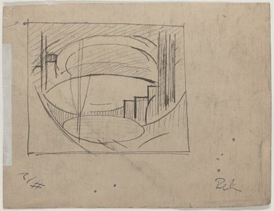 "Soho" için çalışma (verso) by Oscar F. Bluemner