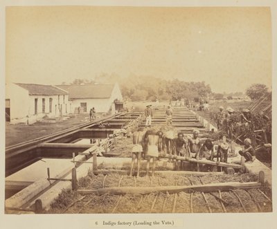 İndigo fabrikası (fıçılar yükleniyor) by Oscar Jean Baptiste Mallitte