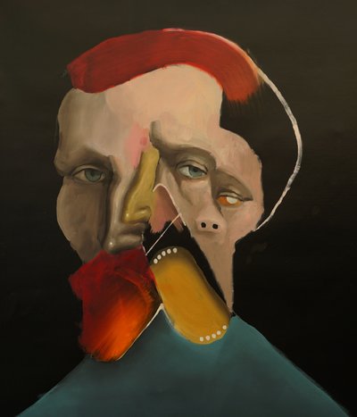 Another Vincent, 2022 (tuval üzerine yağlıboya ve akrilik) by Oscar Nin